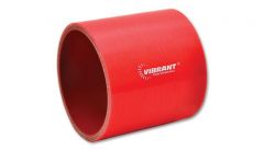 Vibrant 4 Ply Reinforced Silicone Straight Hose Coupling - 4in I.D. x 3in long (RED)