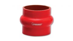 Vibrant 4 Ply Reinforced Silicone Hump Hose Connector - 4.5in I.D. x 3in long (RED)