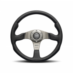 MOMO Race Steering Wheel 350 mm - Black Leather/Anth Spokes