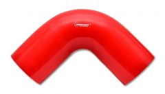 Vibrant 4 Ply Reinforced Silicone Elbow Connector - 3.5in I.D. - 90 deg. Elbow (RED)