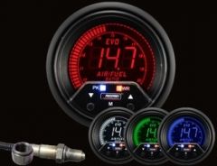  ProSport Premium EVO Wideband Air Fuel Ratio Gauge w/ Sensor Multi Color 60mm