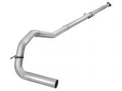 aFe ATLAS 4in Aluminum Steel Down-Pipe Back Exhaust w/o Muffler 16-19 Nissan Titan XD V8-5.0L (td)