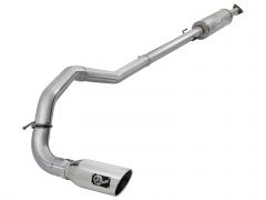 aFe Large Bore-HD 4in Down-Pipe Back Exhaust w/Polished Tip 16-17 Nissan Titan XD V8-5.0L (td)