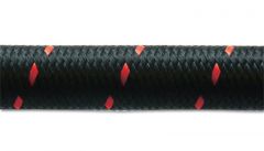 Vibrant Braided Rubber Lined Flex Hose, Color : Black/Red, Braided Material : Nylon, Length : 10.000', AN Size : -6