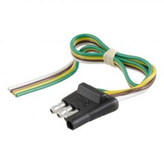 Curt 4-Way Flat Connector Plug w/12in Wires (Trailer Side)