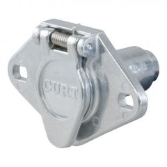 Curt 4-Way Round Connector Socket (Vehicle Side)