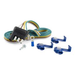Curt 4-Way Flat Connector Plug w/48in Wires & Hardware (Trailer Side Packaged)