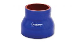 Vibrant 4 Ply Reinforced Silicone Transition Connector - 2.5in I.D. x 3.25in I.D. x 3in long (BLUE)