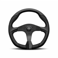MOMO Quark Steering Wheel 350 mm - Black Poly/Black Spokes/Black Airleather Center Stripe