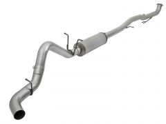 aFe Large Bore 4in 409 SS Down-Pipe Back Exhaust w/o Tips 2017 GM Diesel Trucks V8-6.6L (td) L5P