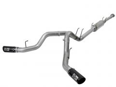 aFe POWER Large Bore 4in 409 SS Exhaust Down Pipe Back 2017 Ford Diesel Trucks V8 6.7L (td)