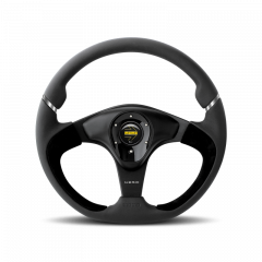 MOMO Nero Steering Wheel 350 mm - Black Leather/Suede/Black Spokes