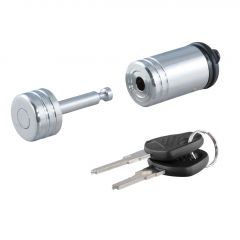 Curt Coupler Lock (1/4in Pin 7/8in Latch Span Barbell Chrome)