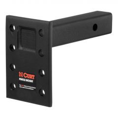 Curt Adjustable Pintle Mount (2in Shank 10000lbs 7in High 8in Long)