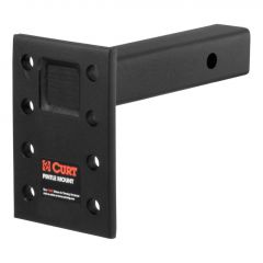 Curt Adjustable Pintle Mount (2in Shank 15000lbs 7in High 8in Long)