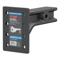 Curt Adjustable Pintle Mount (2-1/2in Shank 20000lbs 7-1/4in High 10-3/4in Long)