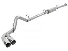 aFe Rebel XD 4in 409 SS Down-Pipe Back Exhaust w/Dual Polished Tips 2017 Ford Diesel Trucks V8 6.7L
