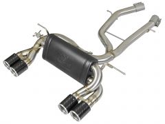 aFe MACH Force-Xp 2-1/2in SS Axle Back Exhaust System w/CF Tips 15+ BMW M3/M4 (F80/82) L6 3.0L (tt)