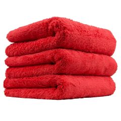 Chemical Guys Happy Ending Ultra Edgeless Microfiber Towel - 16in x 16in - Red - 3 Pack (P16)