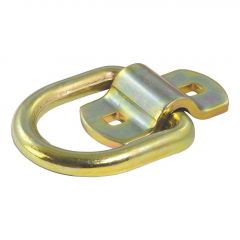 Curt 3in x 3in Surface-Mounted Tie-Down D-Ring (3600lbs Yellow Zinc)