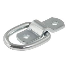 Curt 1in x 1-1/4in Surface-Mounted Tie-Down D-Ring (1200lbs Clear Zinc)
