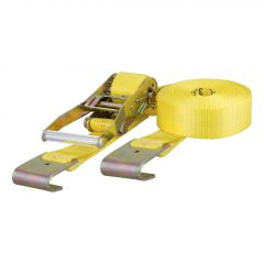 Curt 27ft Yellow Cargo Strap w/Flat Hooks (3333lbs)