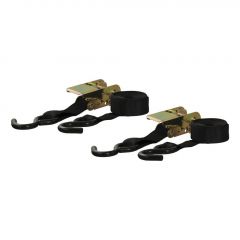 Curt 10ft Black Cargo Straps w/S-Hooks (500lbs 2-Pack)