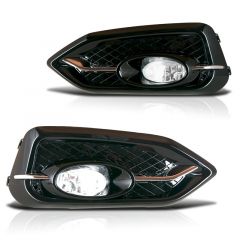 WINJET 14-15 HONDA CIVIC 2DR FOG LIGHT - CLEAR (WIRING KIT INCLUDED)